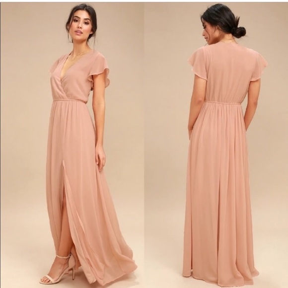 Lulus Lost in the Moment Blush Maxi Dress - Picture 1 of 5